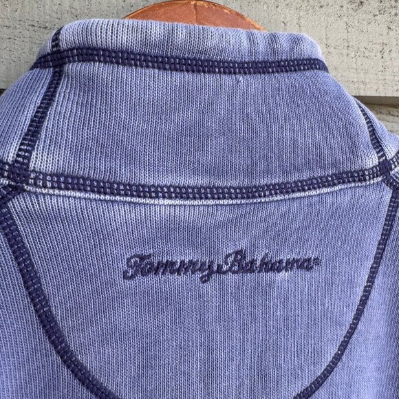 Tommy Bahama Blue Cotton Half Zip Pullover – Women’s Small, Coastal Classic - Picture 2 of 10